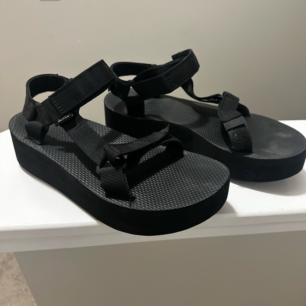 Teva Women's Black Platform Sandals